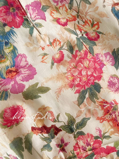 Ready Stock - Floral Cheongsam Romper