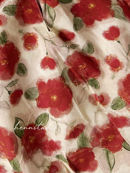 Ready Stock - Spring Bloom Cheongsam Romper