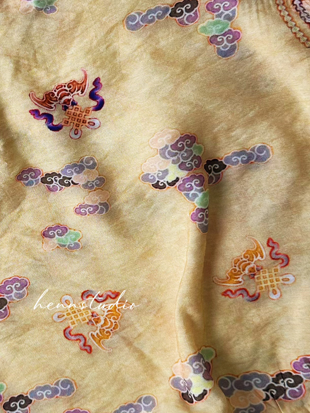 Ready Stock - Retro Crane Cheongsam Romper