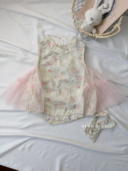 Blush Petal Tulle Romper (Last Size:73)