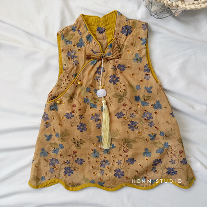 Golden Meadow Baby Dress (Last Size:80)