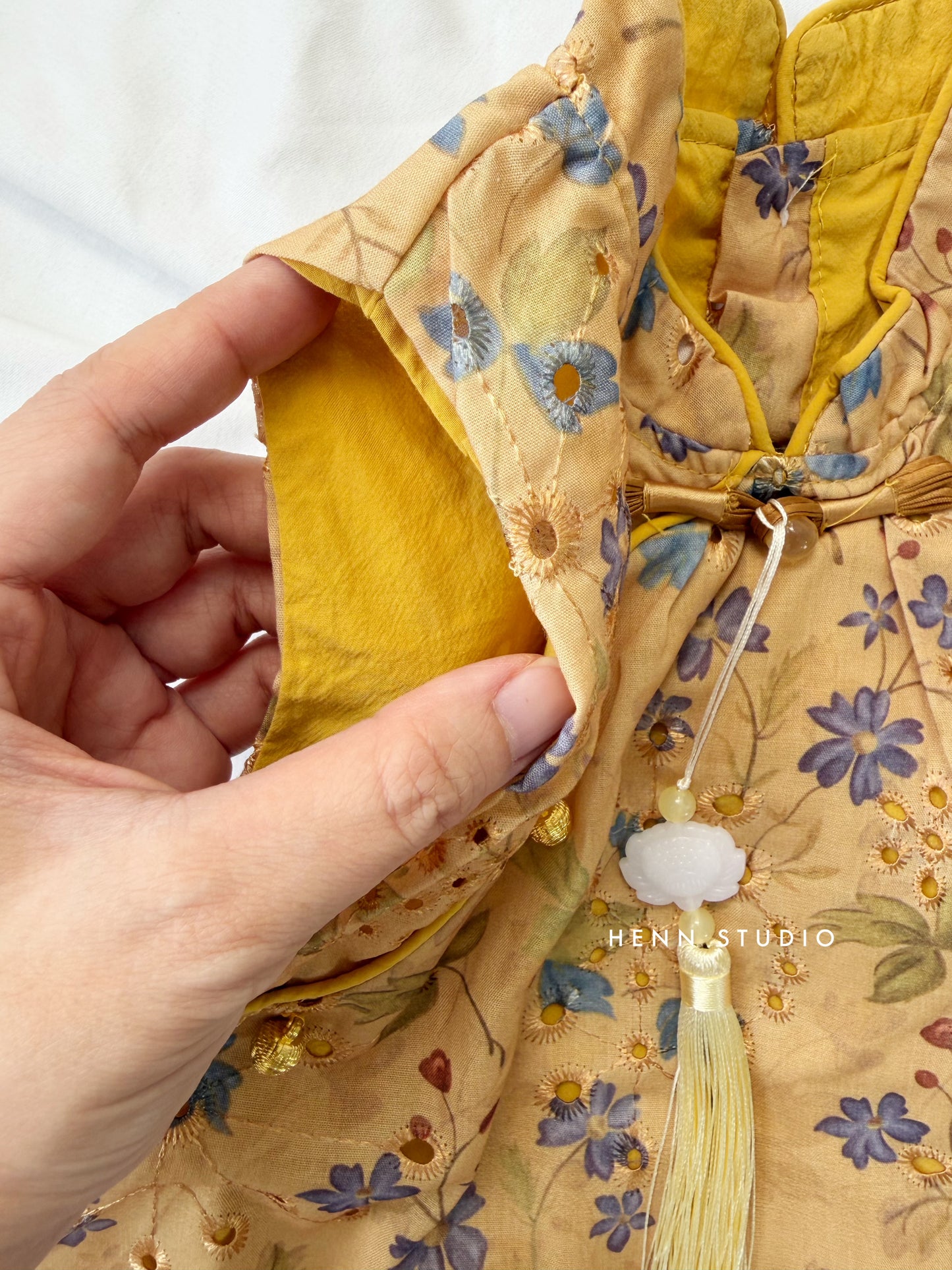 Golden Meadow Baby Dress (Last Size:80)