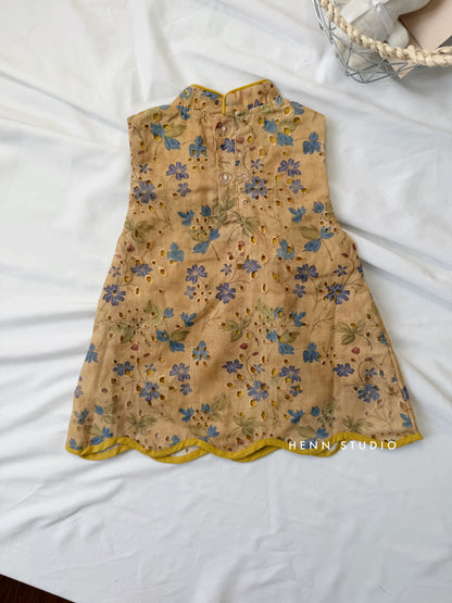 Golden Meadow Baby Dress (Last Size:80)