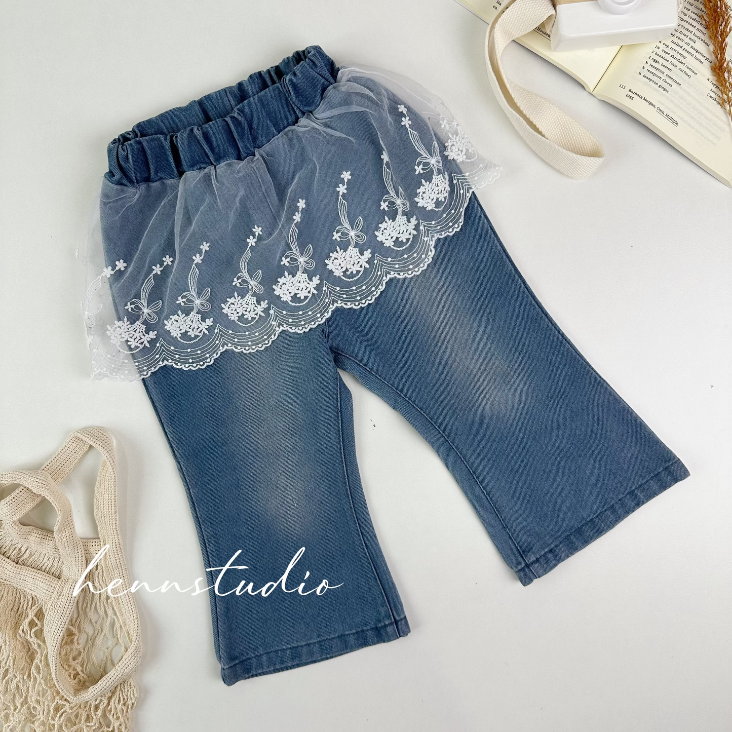 🇯🇵 Little Lace Denim Pants
