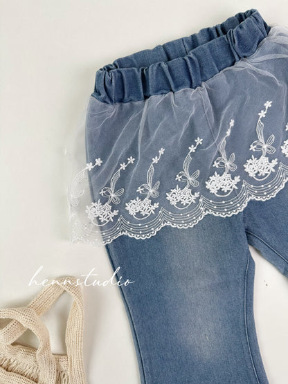 🇯🇵 Little Lace Denim Pants