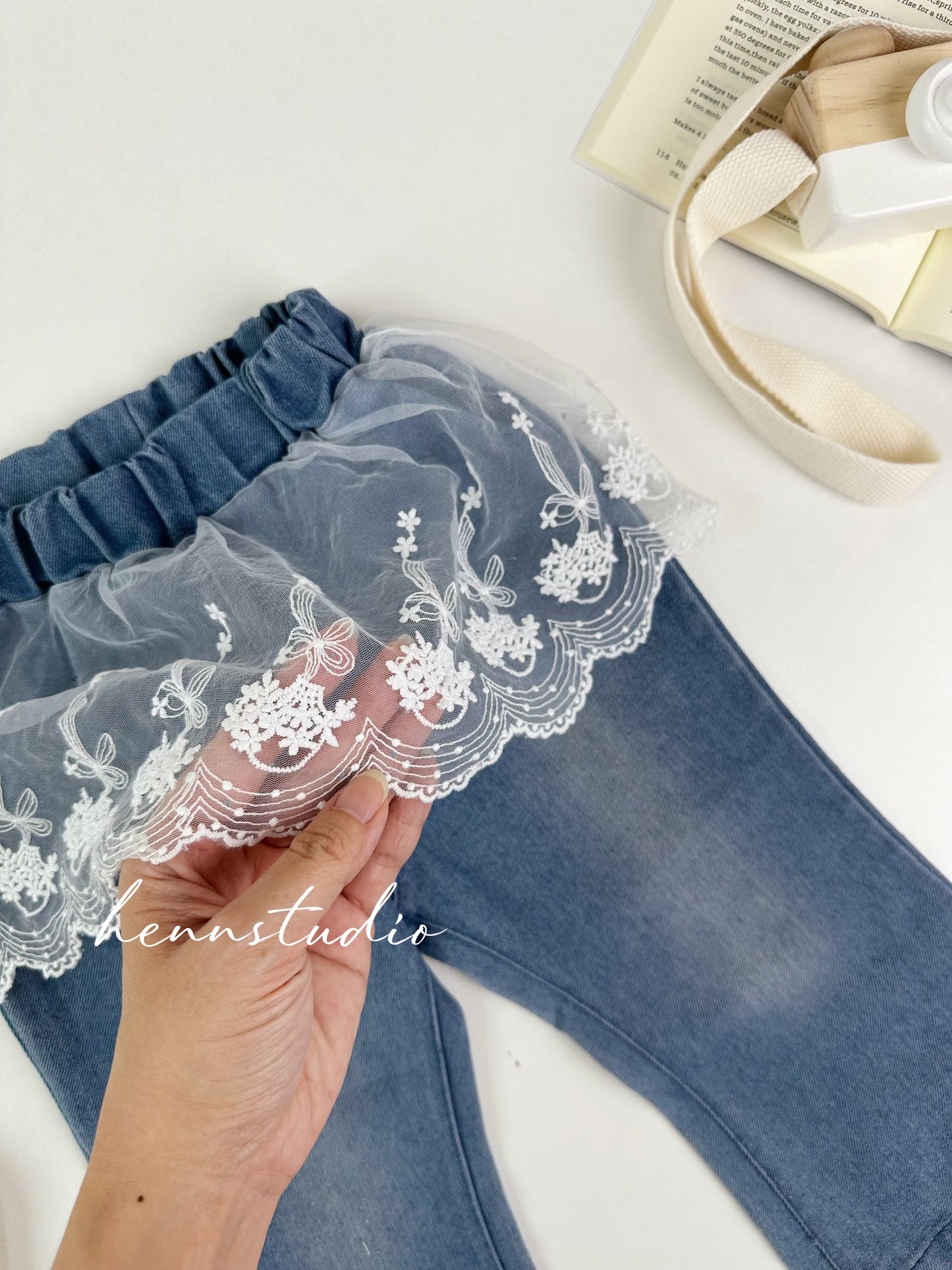 🇯🇵 Little Lace Denim Pants