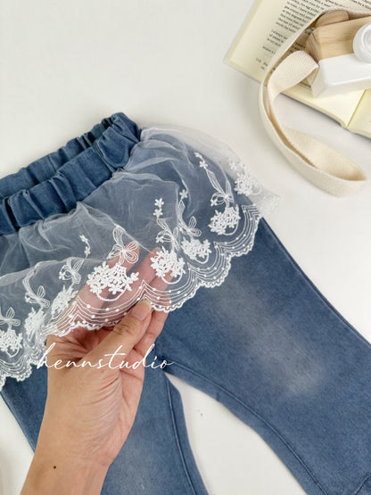🇯🇵 Little Lace Denim Pants