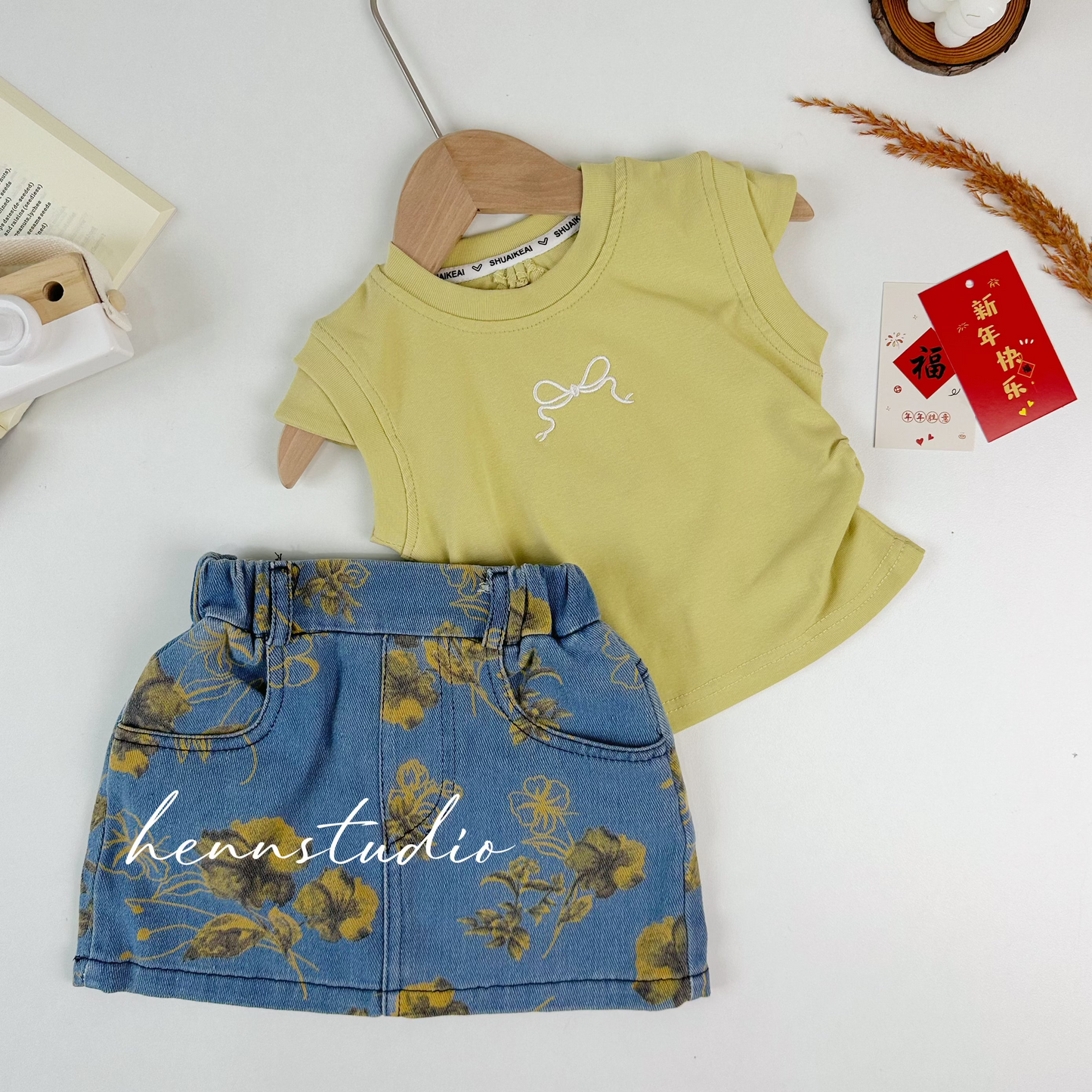 Sunflower Denim Set (Last Size: 90)