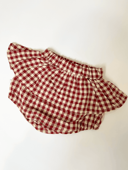 Cherry Red Plaid Set