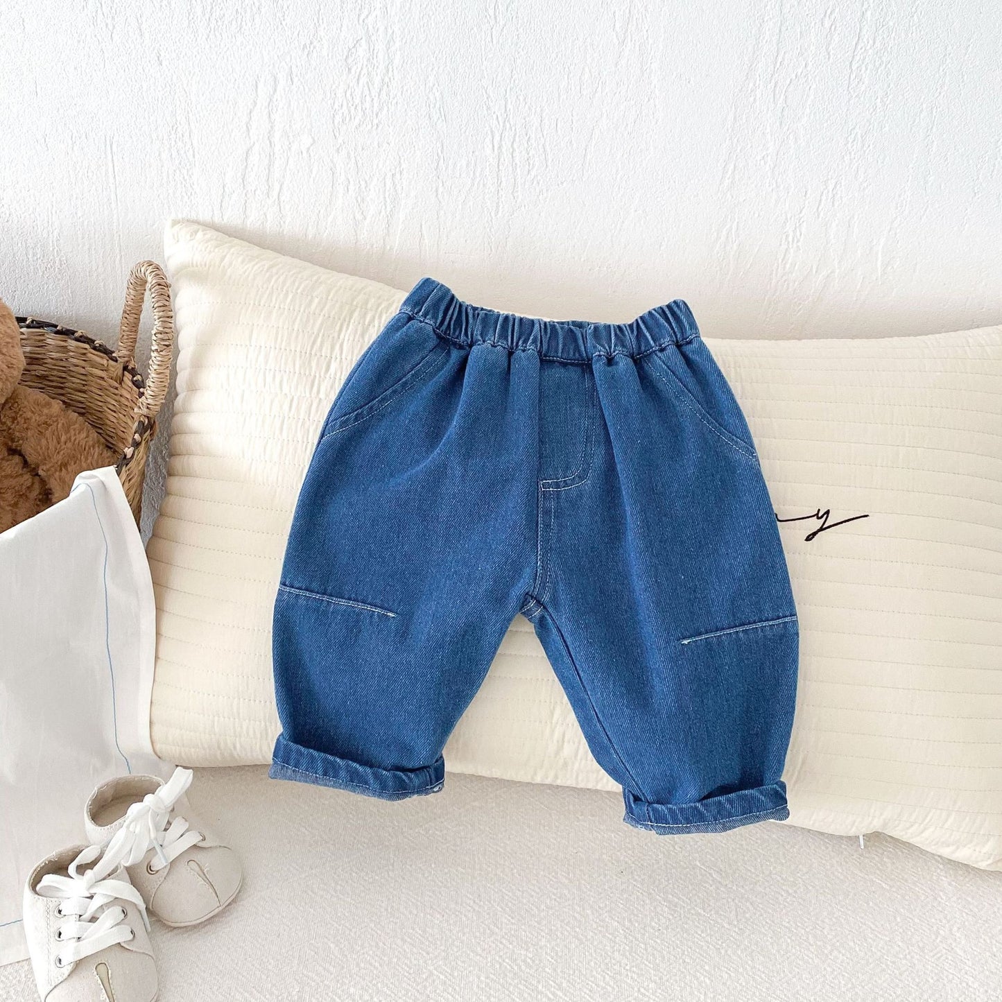 Casual Denim Style Pants