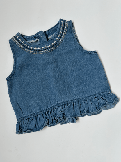 Vintage Denim Two Pieces Set