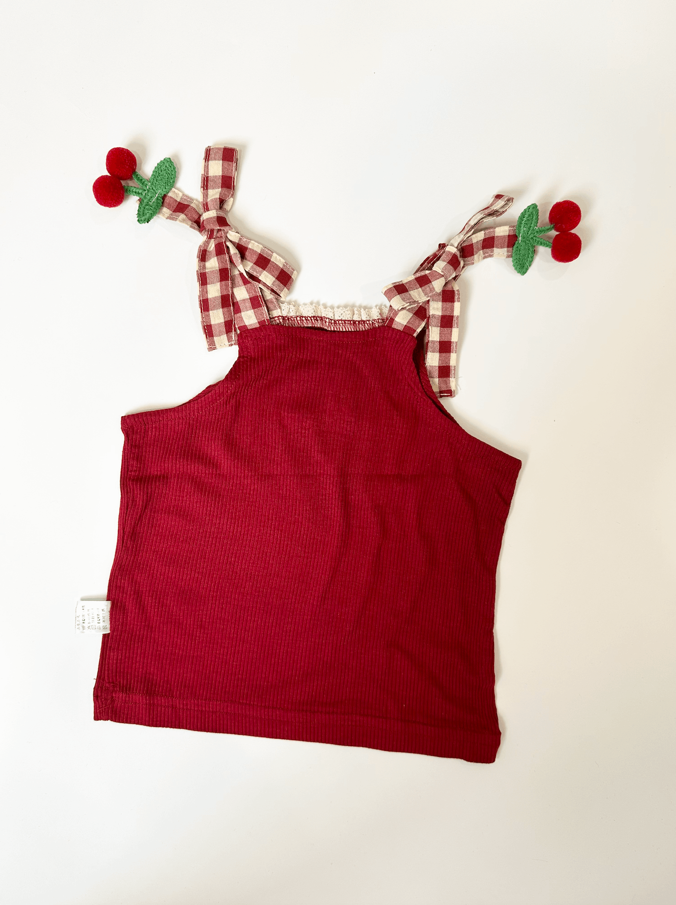 Cherry Red Plaid Set