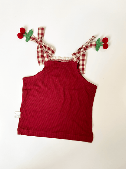 Cherry Red Plaid Set