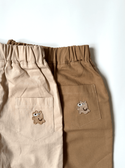 Embroidered Pocket Bear Pants