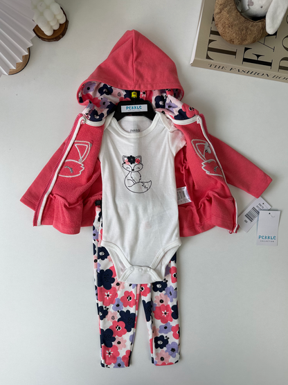 Pekkle Animal 3in1 Jacket Set (Pinky)