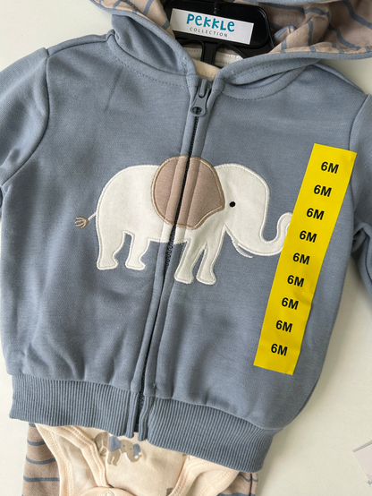Pekkle Animal 3in1 Jacket Set (Elephant)