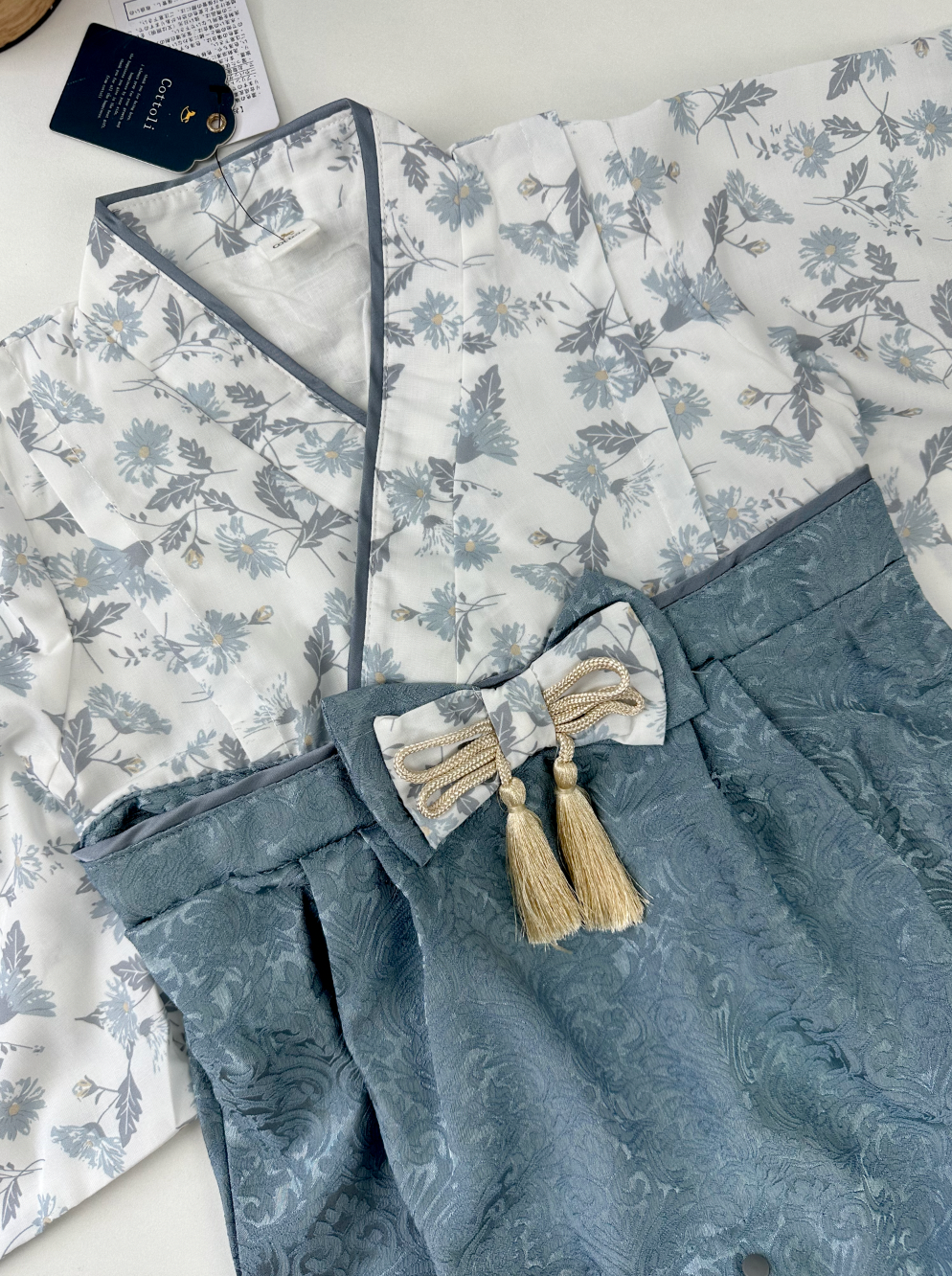 🇯🇵 👘 Cottoli Kimono – Blue Sage Boy