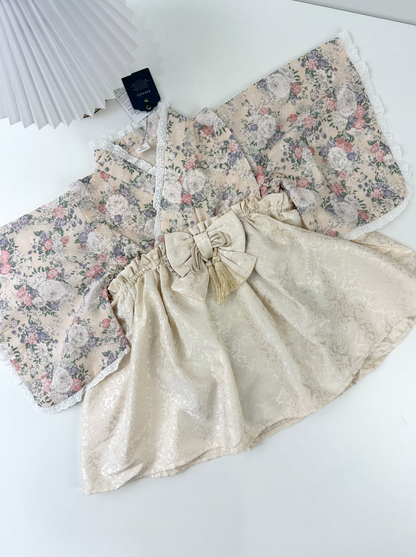🇯🇵 👘 Cottoli Kimono – Vintage Floral Girl
