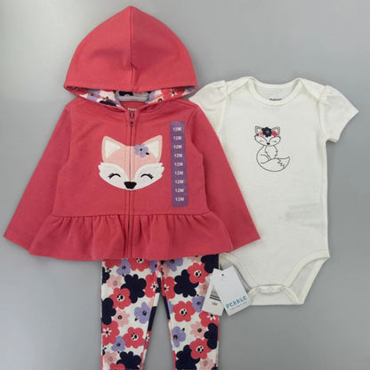 Pekkle Animal 3in1 Jacket Set (Pinky)