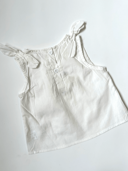 Sleeveless Ribbon Bear With Bloomer Set