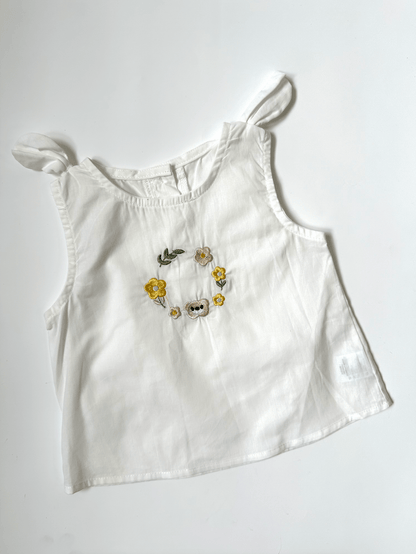 Sleeveless Ribbon Bear With Bloomer Set