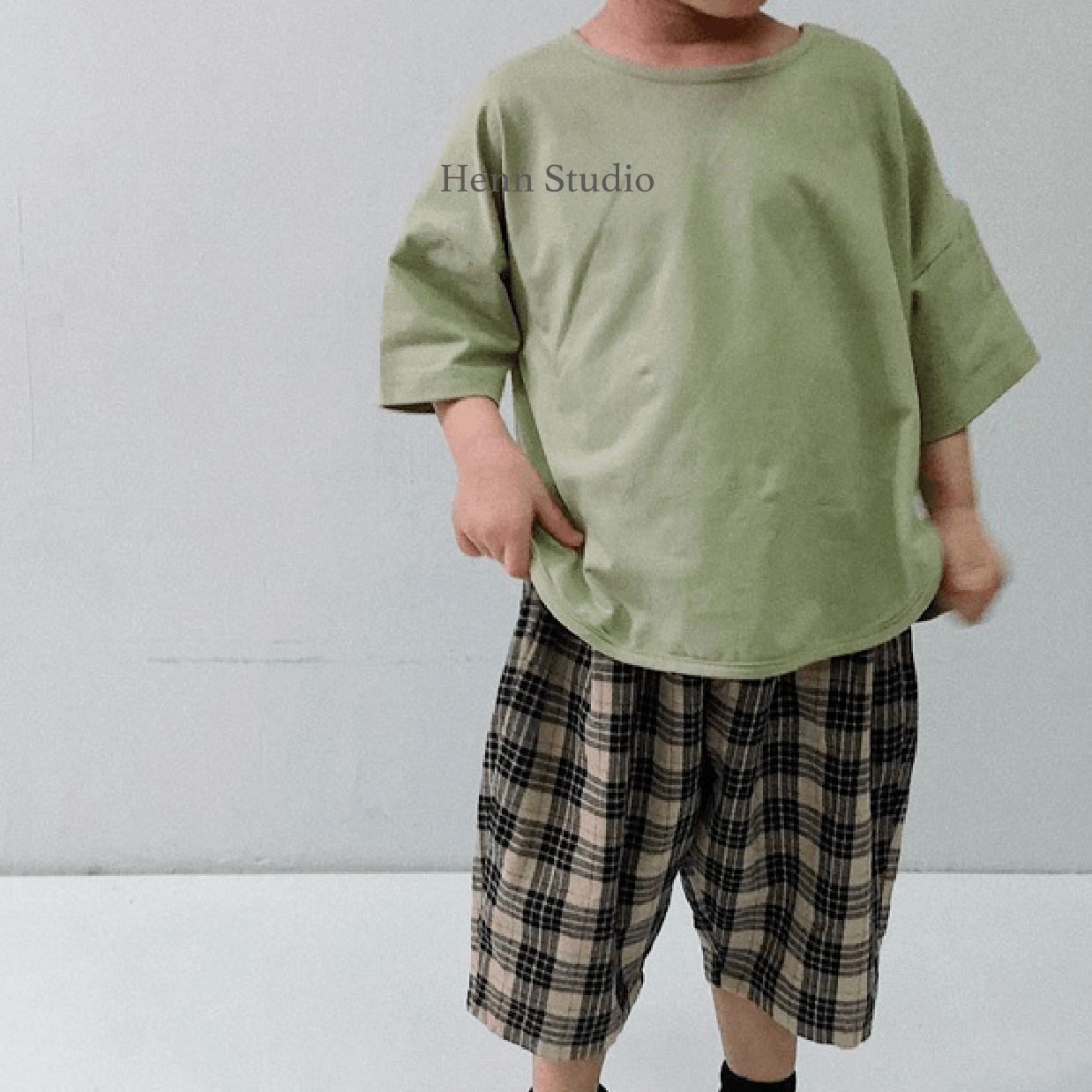 Linen Checkered Shorts