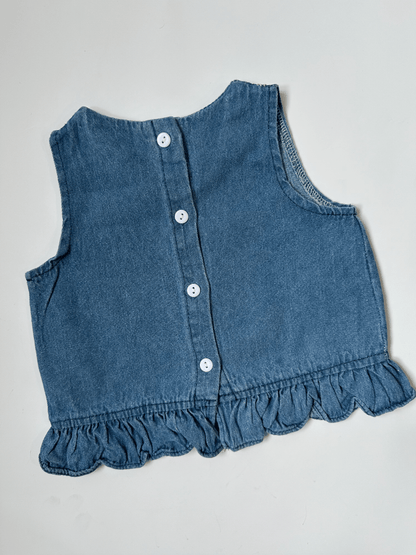 Vintage Denim Two Pieces Set