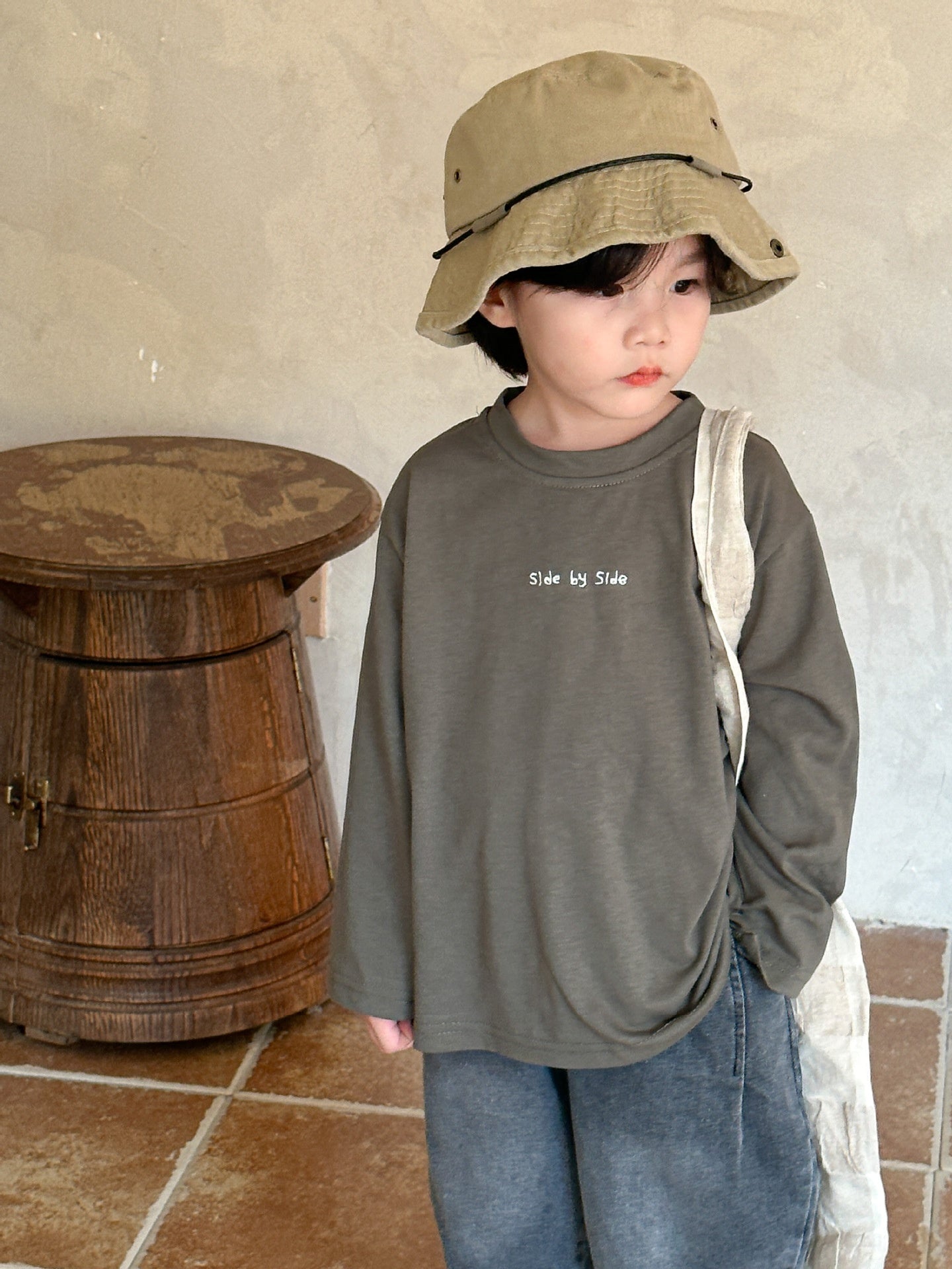 Side by Side Long Sleeves Cotton Shirt