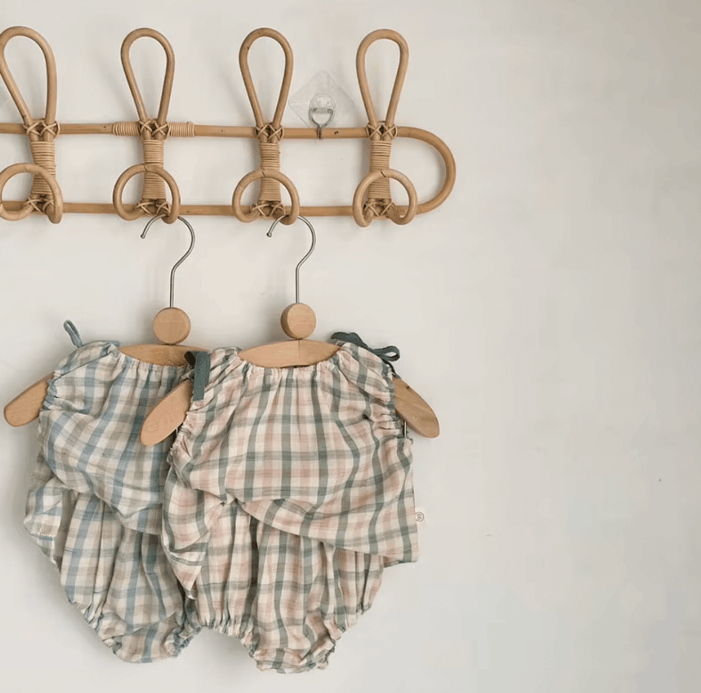 Korean-Style Plaid Two-Piece Set