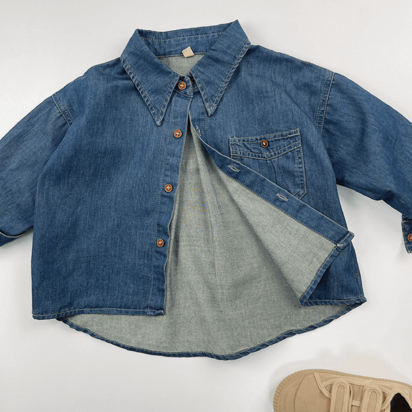 Vintage Denim Long Sleeves Shirt