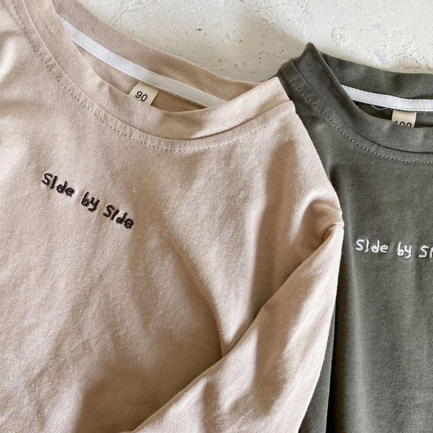 Side by Side Long Sleeves Cotton Shirt